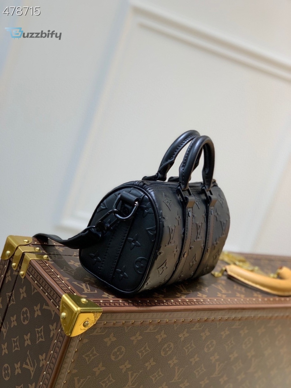 Louis Vuitton Keepall XS Monogram Seal Black For Women, Women’s Handbags, Shoulder And Crossbody Bags 8.3in/21cm LV M57960
