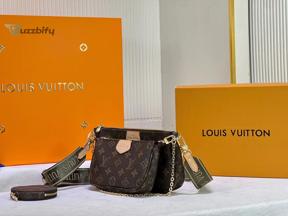 Louis Vuitton Multi Pochette Accessoires Monogram Canvas Khaki For Women, Women’s Handbags, Shoulder And Crossbody Bags 9.4in/24cm LV M44813
