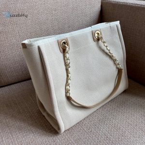 chanel deauville tote tweed bag summer collection beige for women 157in40cm buzzbify 1 2