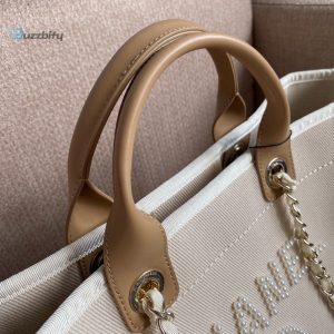 chanel deauville tote tweed bag summer collection beige for women 157in40cm buzzbify 1 5