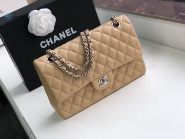chanel classic handbag silver hardware beige for women womens bags shoulder and crossbody bags 102in26cm a01112 buzzbify 1 2