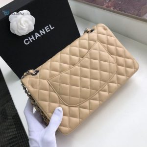 chanel classic handbag silver hardware beige for women womens bags shoulder and crossbody bags 102in26cm a01112 buzzbify 1 4