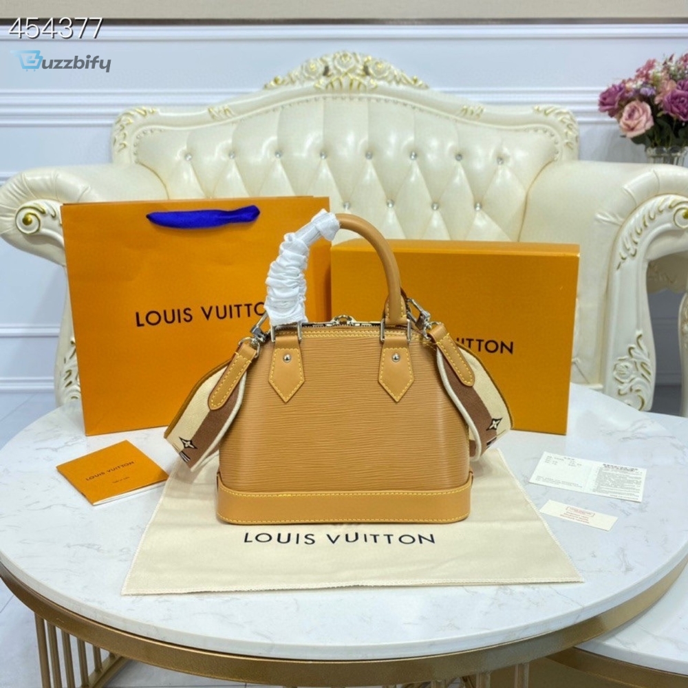 Louis Vuitton Alma BB Sunflower Yellow For Women, Women’s Handbags, Shoulder And Crossbody Bags 9.3in/23.5cm LV M59358
