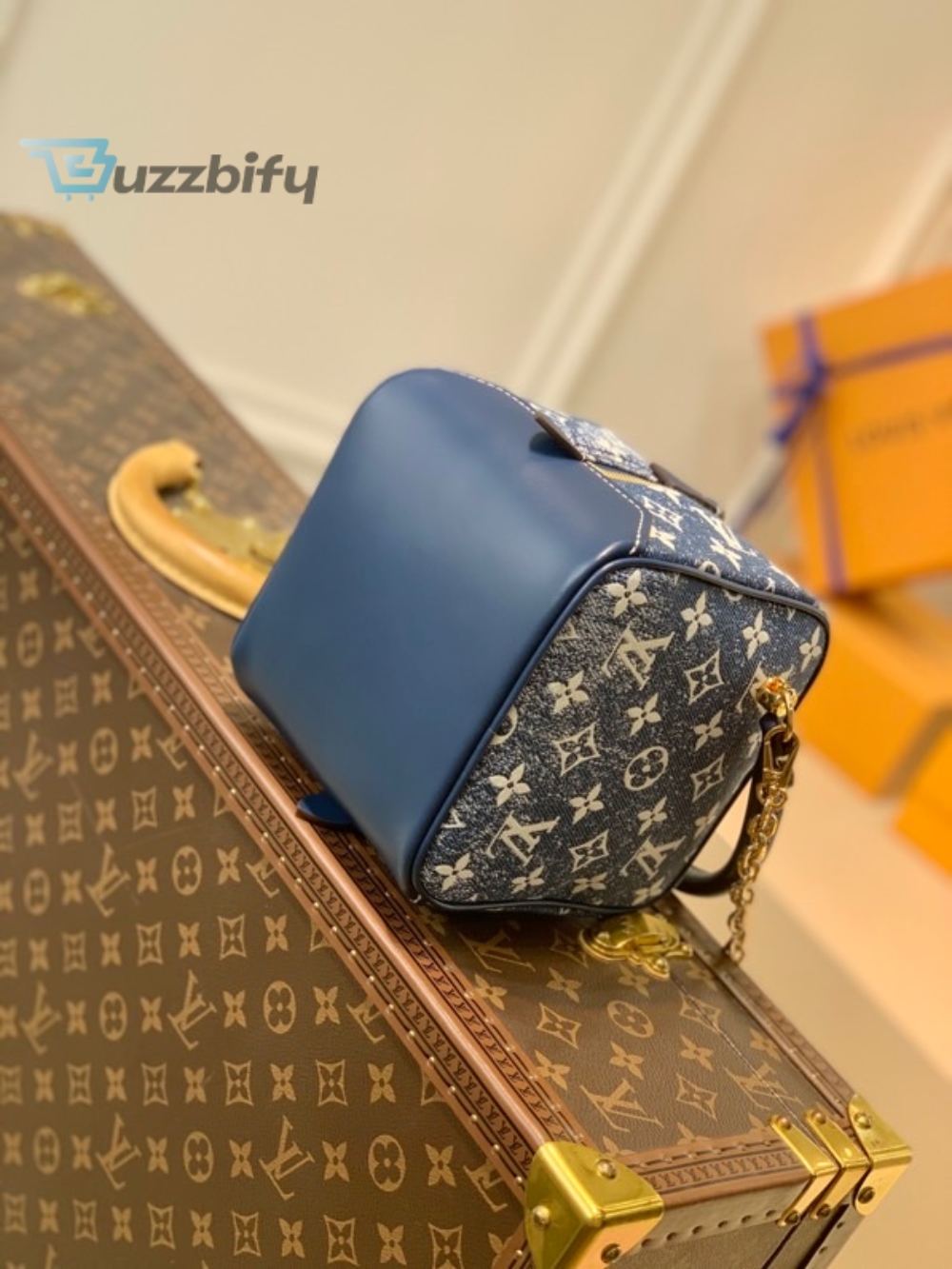 Louis Vuitton Square Bag Denim Jacquard Blue By Nicolas Ghesquiere For Women, Women’s Bags 6.3in/16cm LV M59611
