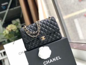 chanel classic handbag gold toned hardware black for women womens bags shoulder and crossbody bags 102in26cm a01112 buzzbify 1 1