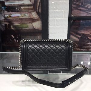 chanel boy handbag silver hardware black for women womens handbags shoulder and crossbody bags 98in25cm a67086 buzzbify 1 2