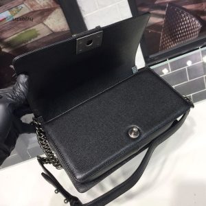 chanel boy handbag silver hardware black for women womens handbags shoulder and crossbody bags 98in25cm a67086 buzzbify 1 12