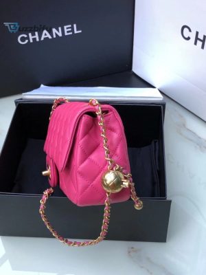 chanel flap bag with cc ball on strap pink for women womens handbags shoulder and crossbody bags 78in20cm as1787 buzzbify 1 1