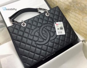 chanel classic tote bag silver hardware black for women 133in34cm buzzbify 1