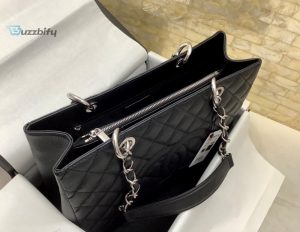 chanel classic tote bag silver hardware black for women 133in34cm buzzbify 1 1