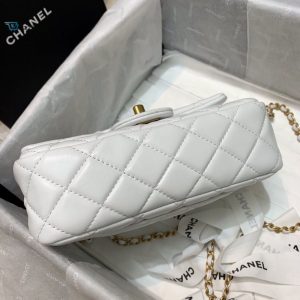 chanel flap bag with cc ball on strap white for women womens handbags shoulder and crossbody bags 78in20cm as1787 buzzbify 1 3