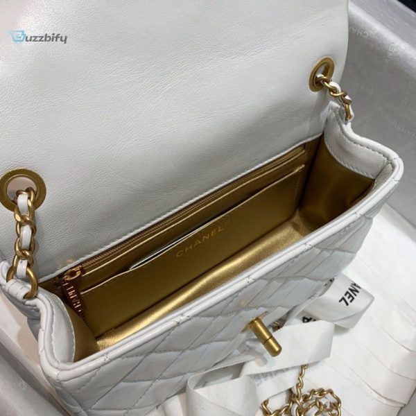 chanel flap bag with cc ball on strap white for women womens handbags shoulder and crossbody bags 78in20cm as1787 buzzbify 1 9