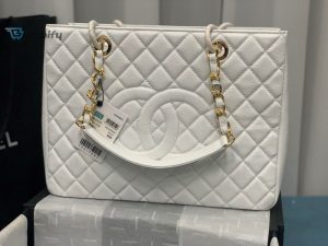 chanel tote bag spring collection gold hardware white for women 13in33cm buzzbify 1