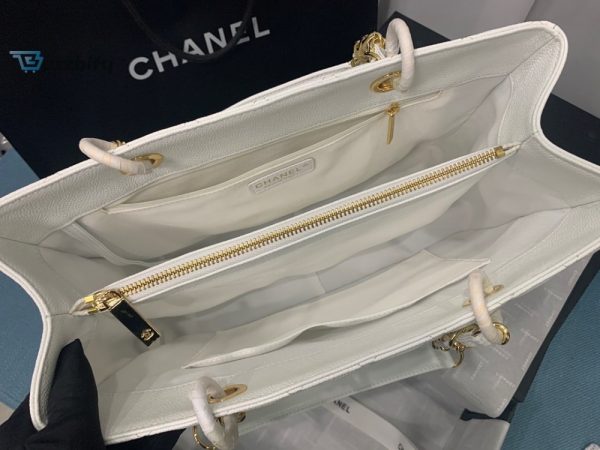 chanel tote bag spring collection gold hardware white for women 13in33cm buzzbify 1 2