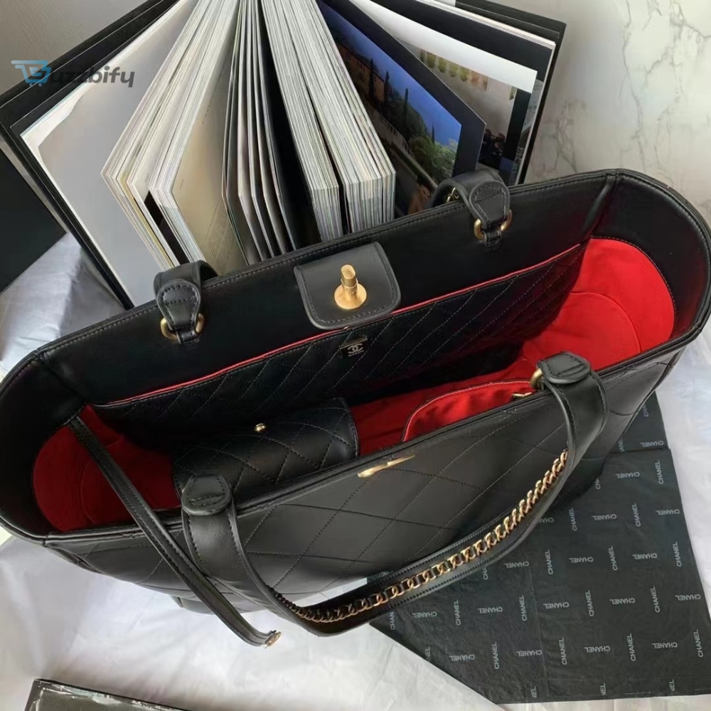 chanel Calfskin Shopping Bag Black For Women Womens Bags 14.4In37cm As3508 B08867 94305 14 chanel Calfskin Shopping Bag Black For Women, Women’s Bags 14.4in/37cm AS3508 B08867 94305