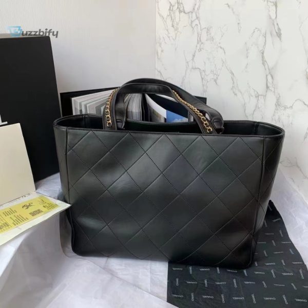 chanel Calfskin shopping bag black for women womens bags 144in37cm as3508 b08867 94305 buzzbify 1 3