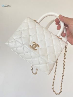 chanel mini flap bag top handle white for women 75in19cm buzzbify 1 1