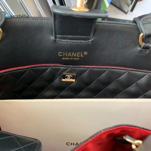chanel shopping bag black for women womens bags 144in37cm as3508 b08867 94305 buzzbify 1 8