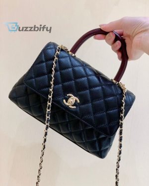 chanel medium flap bag with top handle navy blue for women womens handbags shoulder and crossbody bags 9in23cm a92990 buzzbify 1 1