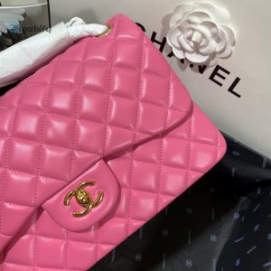 Chanel bolsas Large Classic Handbag Gold Hardware Pink For Women Womens Handbags Shoulder Bags 11.8In30cm