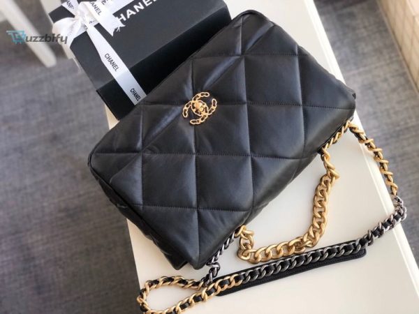 chanel 19 maxi handbag black for women womens bags shoulder and crossbody bags 14in36cm as1162 b04852 94305 buzzbify 1 8