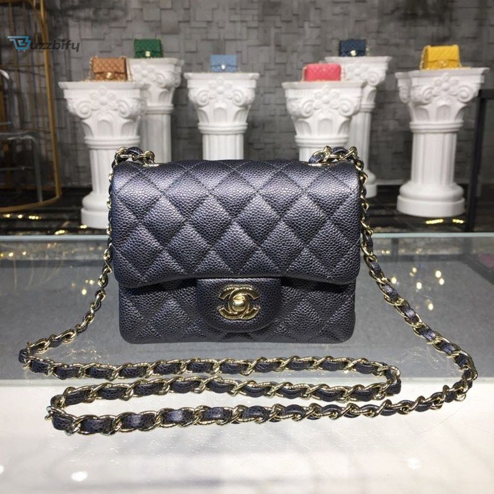 Chanel Mini Flap Bag Caviar Black For Women Womens Bags Shoulder And Crossbody Bags 6.7In17cm A35200