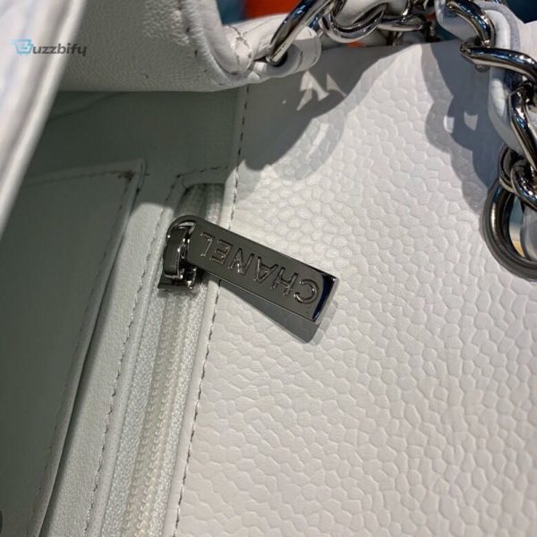 chanel small classic handbag silver hardware white for women womens bags shoulder and crossbody bags 78in20cm a01113 buzzbify 1 39