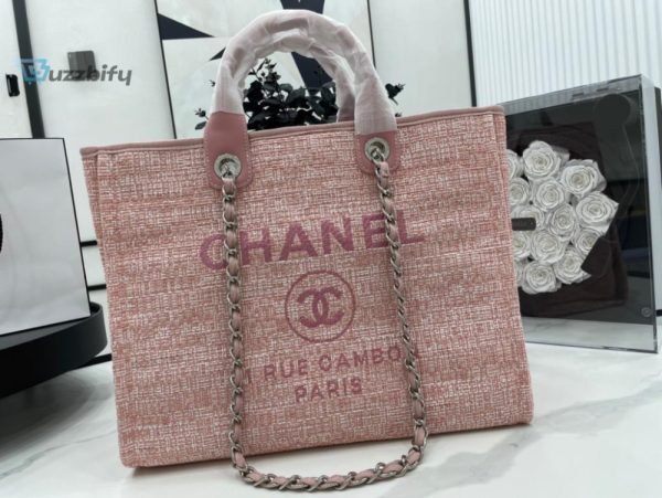 chanel deauville tote 38cm pink for women a66941 buzzbify 1 3