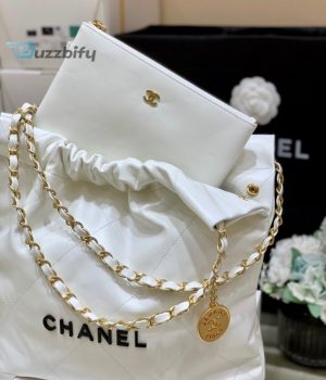 Chanel gel 22 Handbag White For Women 14.4In37cm As3261 B08038 10601