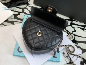 chanel silk mini heart bag black for women 7in18cm as3191 b07958 94305 buzzbify 1 5