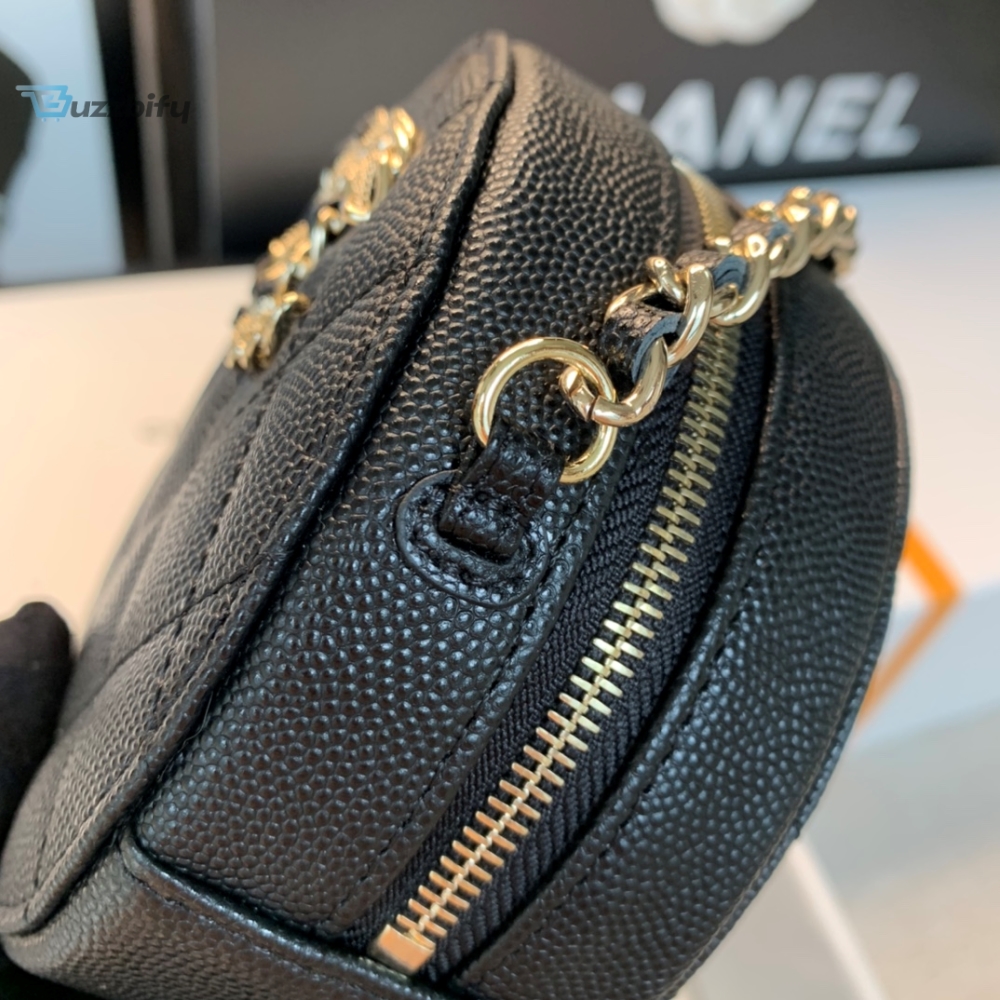 Chanel Round Bag Crossbody Black For Women 4.7In12cm