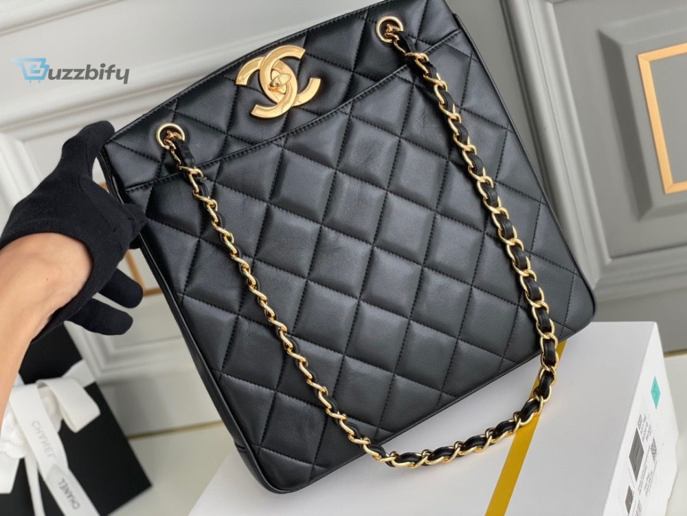 Chanel Maxi Shopping Bag Black For Women 11.8In30cm - Slocog Shop - Borsa  garant Chanel Executive in pelle martellata blu