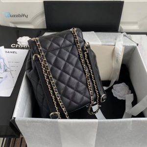 chanel duma backpack gold toned hardware black for women womens bags shoulder bags 94in24cm as1371 buzzbify 1 4