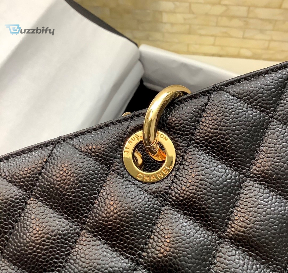 Chanel Classic Tote Bag Gold Toned Hardware Black For Women 13.3In34cm