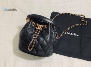 chanel classic bucket bag gold toned hardware black for women 78in20cm buzzbify 1