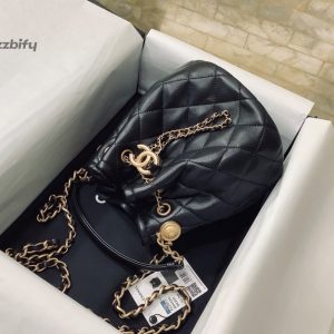 chanel classic bucket bag gold toned hardware black for women 78in20cm buzzbify 1 4