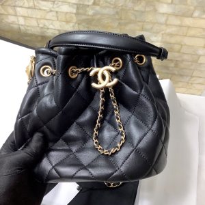 chanel classic bucket bag gold toned hardware black for women 78in20cm buzzbify 1 5