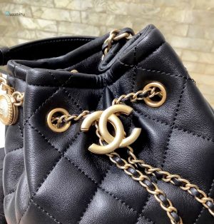 chanel Pre-Owned classic bucket bag gold toned hardware black for women 78in20cm buzzbify 1 6