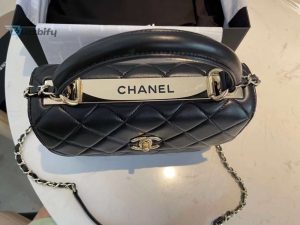 chanel classic flap bag gold toned hardware black 98in25cm buzzbify 1 1