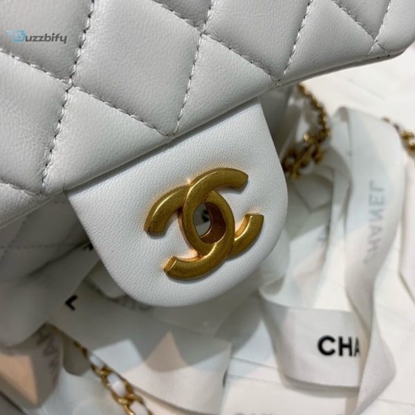 chanel mini flap bag with cc ball on strap white for women womens handbags shoulder and crossbody bags 67in17cm as1786 buzzbify 1 9