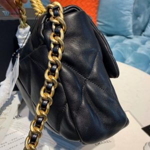 chanel 19 flap bag 30cm goatskin leather springsummer act 1 collection black buzzbify 1 9