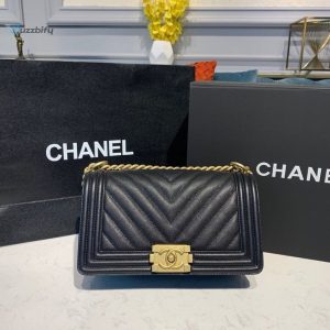 Chanel Boy Handbag Black For Women Womens Bags Shoulder And Crossbody Bags 9.8In25cm A67086