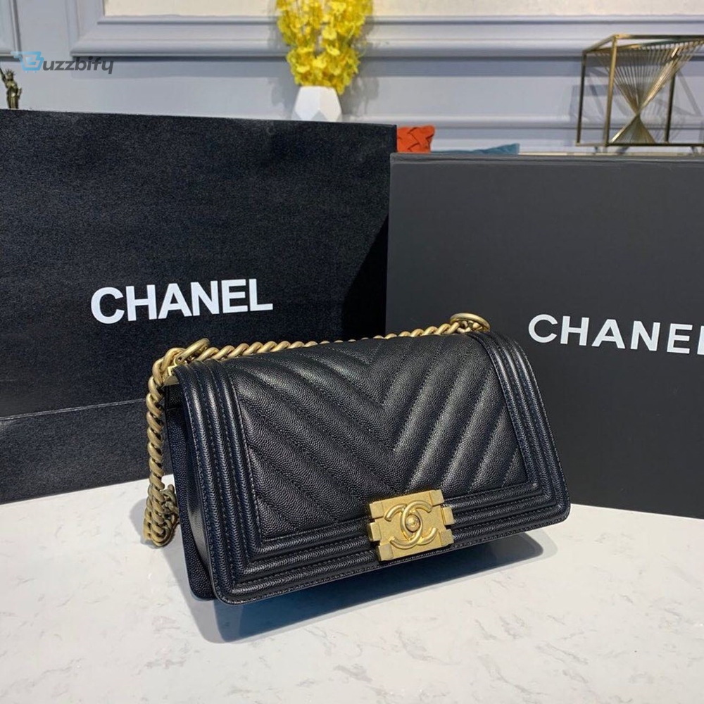 Chanel Boy HandBag Black For Women, Women’s Bags, Shoulder And Crossbody Bags 9.8in/25cm A67086
