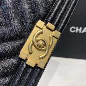 Chanel Boy Handbag Black For Women Womens Bags Shoulder And Crossbody Bags 9.8In25cm A67086