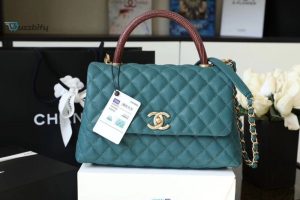 chanel large flap bag with top handle teal for women womens handbags shoulder and crossbody bags 11in28cm a92991 buzzbify 1