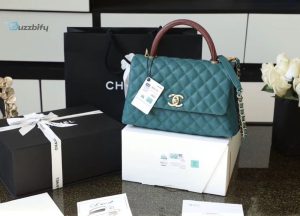 chanel large flap bag with top handle teal for women womens handbags shoulder and crossbody bags 11in28cm a92991 buzzbify 1 4