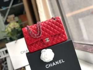 chanel top classic handbag red for women 99in255cm a01112 buzzbify 1