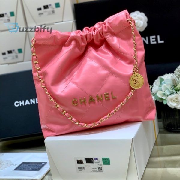 chanel top 22 handbag coral pink for women 144 in37cm as3261 b08037 nh621 buzzbify 1
