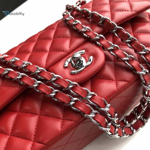 Red discount chanel flap