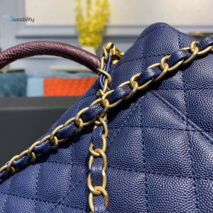 chanel large flap bag with top handle blue for women womens handbags shoulder and crossbody bags 11in28cm a92991 buzzbify 1 8